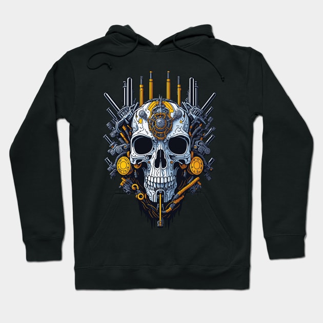 Mecha Skull S03 D57 Hoodie by Houerd